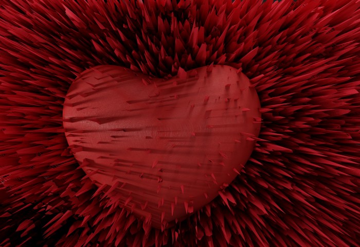 an illustration of a red heart