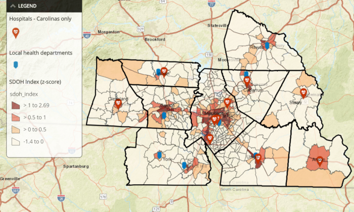 Socioeconomic disparities in North Carolina communities